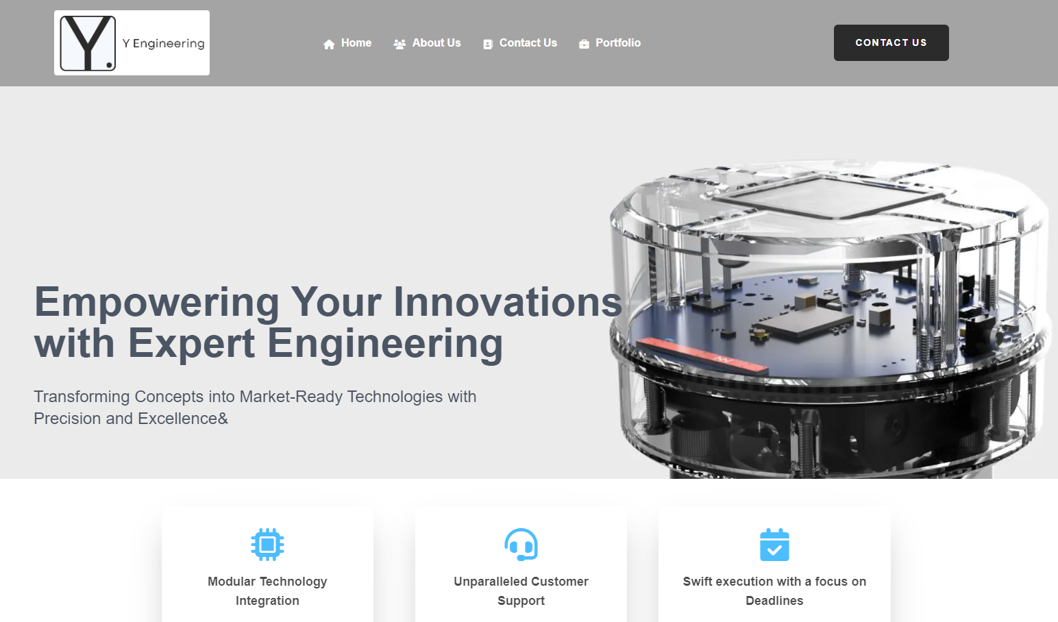 Y Engineering Landing Page image