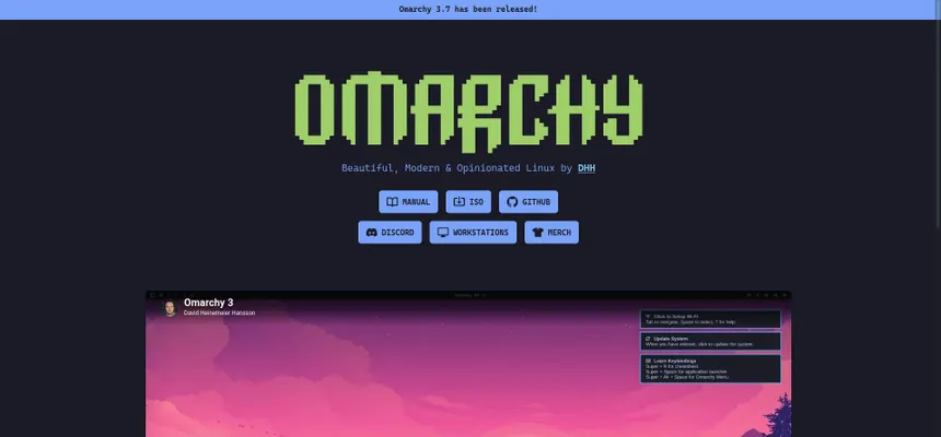 Omarchy desktop running Hyprland